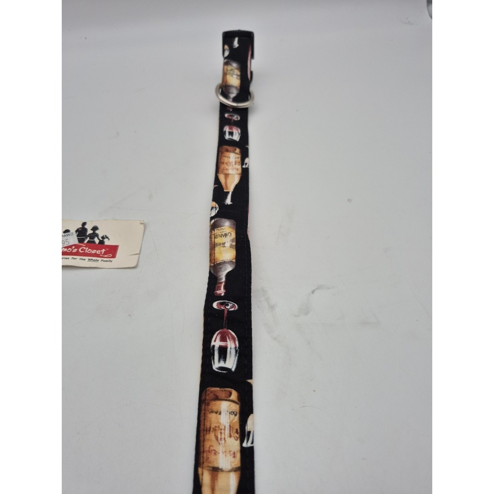 Elmo's Closet Large Dog Collar Wine Bottles Adjustable 15"-22" - Picture 8 of 9